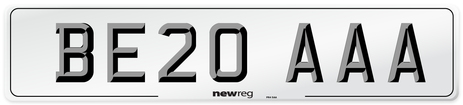 BE20 AAA Number Plate from New Reg